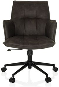 hjh LIVING Bureaustoel SOLAO LIFE Stof Donkergrijs