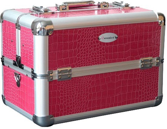 Veronica Nail Products Veronica NAIL-PRODUCTS CROCO ROZE / ROOD koffer beautycase