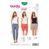 Burda Stijl Burda Stijl snijpatroon broek, bermuda's en shorts met elastiek | dames, maat 32-46 | naainiveau: zeer licht