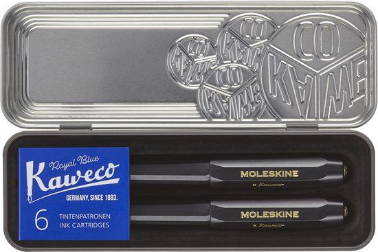 Moleskine X Kaweco Stifte-Set, Füller & Kugelschreiber, Zwart
