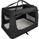 Petigi Opvouwbare Hondenbench Transporttas Transportbox Auto Honden Zwart XXL
