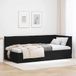 Maison Exclusive - Cadre de lit d'angle, noir, 80 x 200 cm, avec rembourrage