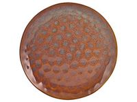 H & H Mykonos platte borden, stoneware, Brun/Rossastro, 4 stuks