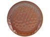 H & H Mykonos platte borden, stoneware, Brun/Rossastro, 4 stuks