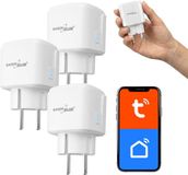 GreenBlue - Stopcontact met afstandsbediening 3 stuks en wifi - timer, wattmeter, max. 16 A/3840 W, GB735 W