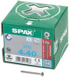 Spax - Spaanplaatschroeven - Torx 20 Bolkop - 4,0 x 40mm - Voldraad - RVS (200 stuks)