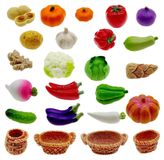 Merkloos Miniatuur levensmiddelen Mini groenten Kunststof 22 stuks Speelgoedgroenten voor poppenhuis