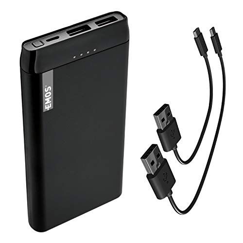 Emos ALPHA powerbank | externe accu | oplader |, 10000 mAh Slim, zwart