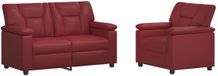 vidaXL Canapé 2 places Similicuir couleur vin