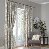 Dreams & Drapes Gordijnen - Indira - 100% Katoen Plooi Gordijnen met Tie-Backs - 66" Breedte x 54" druppel (168 x 137cm) in Koraal/Natuurlijk