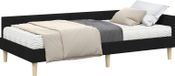 vidaXL Lit d'angle avec matelas, autre, 2 pièces, vert, tissu
