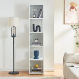 en.casa Boekenkast Finspång met 5 vakken 185x38x38 cm wit