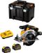 DeWALT DCS565T2 Scie circulaire sans fil (2 x 54V/18V 6,0 Ah batteries + chargeur DCB116 + boîte de rangement TSTAK VI)