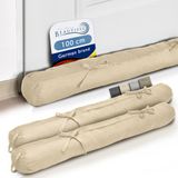 Beautissu Viento – Set van 2 Tochtstopper 10x100 cm – Tochtrol Creme