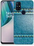 B2Ctelecom Back Cover voor OnePlus Nord N10 5G Silicone Back Cover Jeans