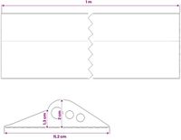 vidaXL Drempelprofiel voor garagedeur 112 x 20 mm 1 m EPDM-rubber