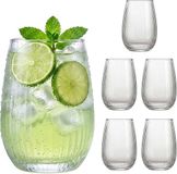 Merkloos Relaxdays Drinkglazen - 6 stuks - 400 ml - transparant
