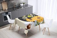 Bonamaison Tafelkleed, Anti-Mold, Sneldrogend, Waterdicht, 100% Polyester Tafellaken, 140cm x 140cm - Ontworpen en Vervaardigd in Turkije