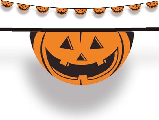 Fiestas Guirca Halloween/horror thema feestslinger - pompoenen - PVC - 550 cm