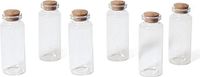 Gerimport Hobby flesjes - 6x - transparant - met kurk - 18 ml