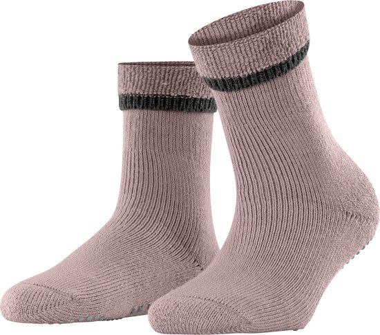 FALKE Cuddle Pads Noppen op de zool katoen wol huissokken dames rood - maat 39-42