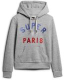 Superdry Glitter Graphic Logo Hoodie Grijs M Vrouw