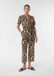 Comma s.Oliver Jumpsuit Dierenprint Zwart Lyocell
