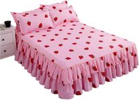 Kawaii Aardbei Drap-housse avec volant