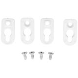 Hammond Electronics 1556FOOTWH-4 Pied de montage ABS plastique blanc (l x l x h) 51 x 51 x 5 mm 4 pièces