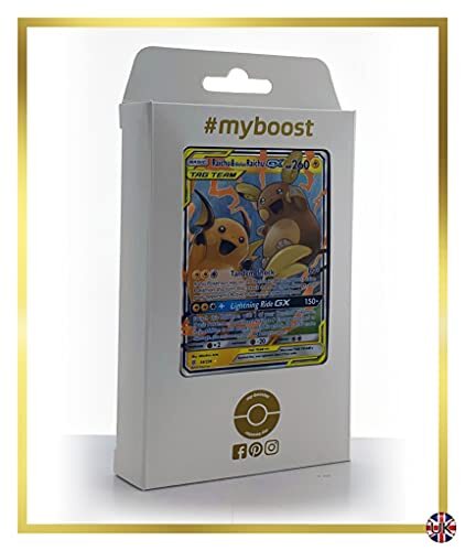 my-booster Raichu & Alolan Raichu-GX 54/236 - #myboost X Sun & Moon 11 Unified Minds - Doos met 10 Pokemon Engelse kaarten