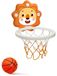 MAYAPHILOS Mini-basketbalring voor de kamer, draagbare leeuw, basketbalbanden met opblaasbare ballen, kleverig basketbalspeelgoed met zuignap voor kinderen vanaf 3 jaar