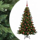 vidaXL Sapin de Noël artificiel avec boule de Noël 120 cm 150 LED Blanc chaud