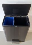 Rubbermaid Elite Dual Stream Pedaalemmer 60L Metallic Grafiet