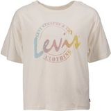 Levi's Fille Ss Meet And Greet Script Top Blanc Alyssum Taille: 12Y