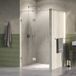Brauer Void Nisdeur 2-Delig Helder Glas 110 x 200 cm Omkeerbaar met Draaideur 60 cm Aan Glas incl. Glascoating PVD RVS-Kleurig