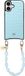 AVY Leren Hoesje Geschikt voor Apple iPhone 17 | Compatibel met MagSafe | Leather Case met Telefoonkoord | Polsband | Croco Blauw | Rocher Blue