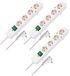 Brennenstuhl Comfort-Line Plus stekkerdoos 4-voudig, 3-delige set, platte stekker, schakelaar, 2 m kabel, extra brede stopcontactafstand, wit