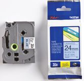 Brother TZ-551 24mm Zwart op Blauw Lamineertape Cassette