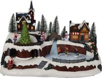 DoaBuy Kersttafereel dorp - 40 x 25 x 27 cm