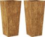 vidaXL Plantenbakken - 2 stuks - 35x35x75 cm - Weervast - Staal - Bruin
