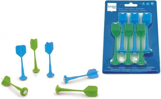 scratch magnetische dartpijltjes Blauw & Groen