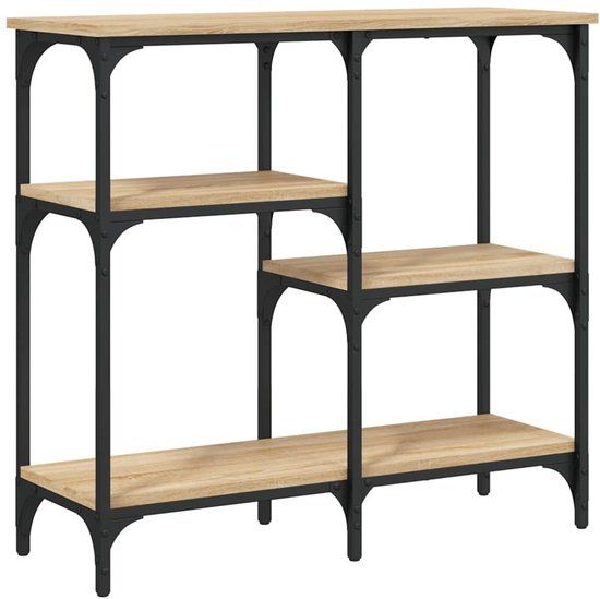 vidaXL Consoletafel Sonoma Eiken Bewerkt Hout 80x29x75 cm