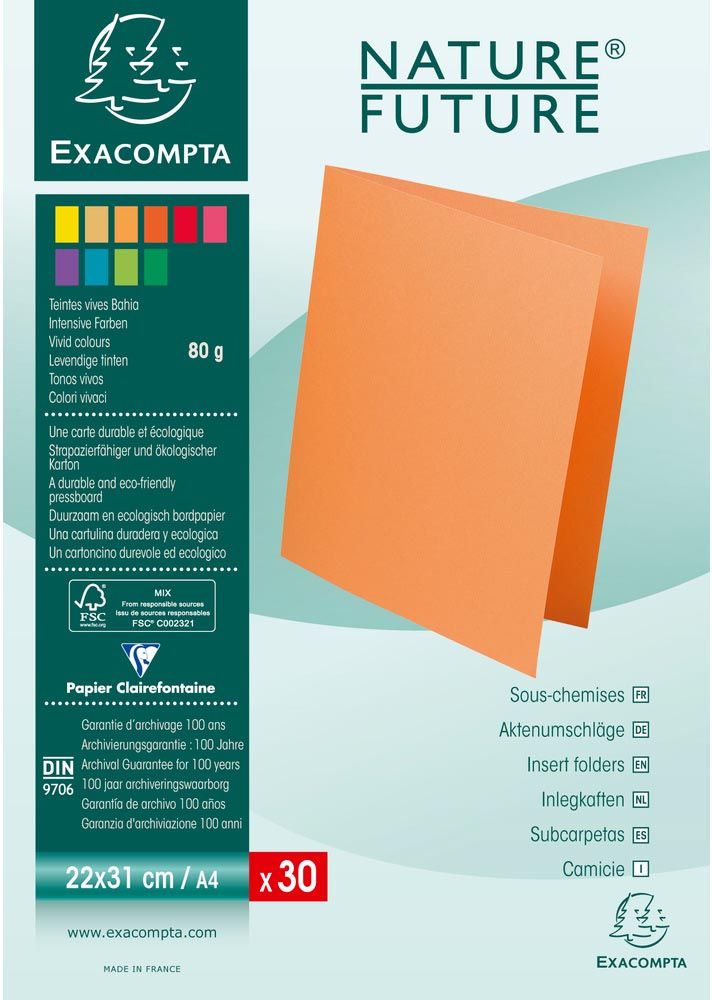 Exacompta ROCK S 80 ft A4 dossiermap - 30 stuks - rood