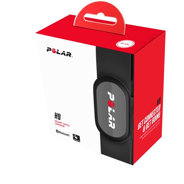 Polar H9 Hartslagsensor - Borstband - Bluetooth/ANT+ - Zwart - M/XXL