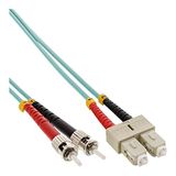 InLine 82505O InfiniBand en Glasvezelkabel 5 m 2x SC 2x ST Turkoois, Aqua-kleur