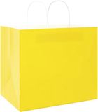 vidaXL Papieren zakken 50 st met hengsels 32x22x28 cm geel