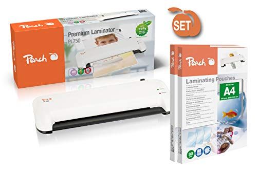 Peach Voordeelset PL750 lamineermachine DIN-A4 & Starterpakket lamineerfolie 200 stuks | EAN: 7640460542554