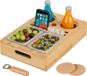 Merkloos Relaxdays Couchbar Bamboe met RVS Schaaltjes