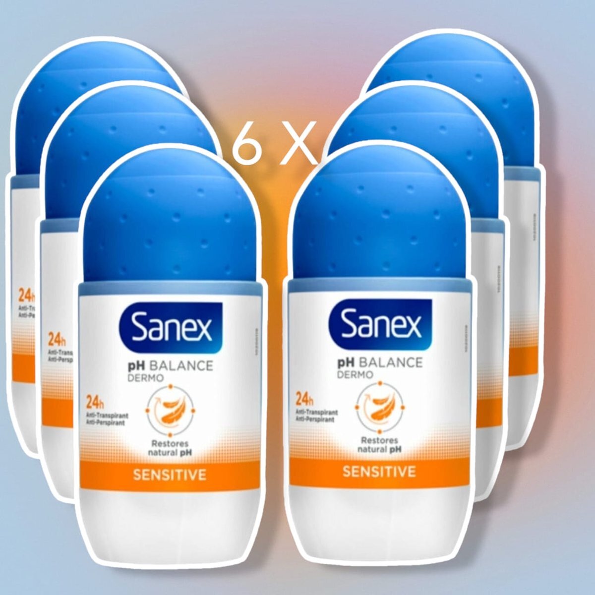 Sanex dermo sensitive 6 X Lactoserum 24H Anti-Transpirant Roller 50 ml