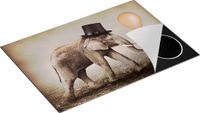 Chefcare Inductie Beschermer Olifant met Oranje Ballon - 75x50 cm